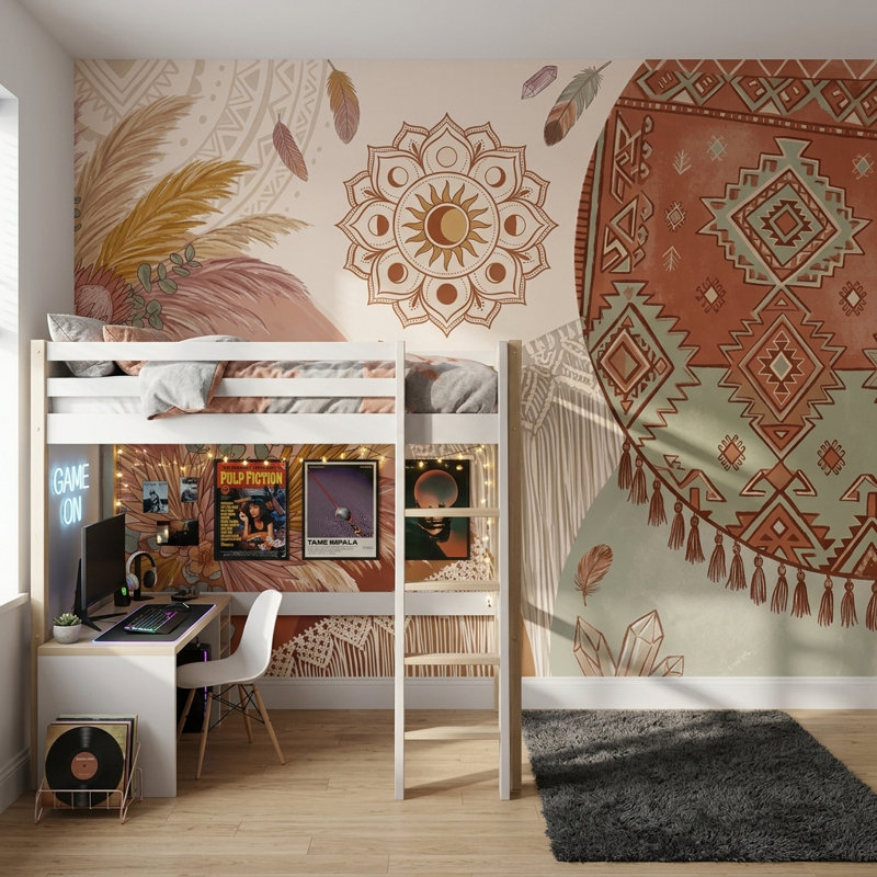 Décoration murale Boho, Non-Woven Nonpasted, 200 po x 120 po