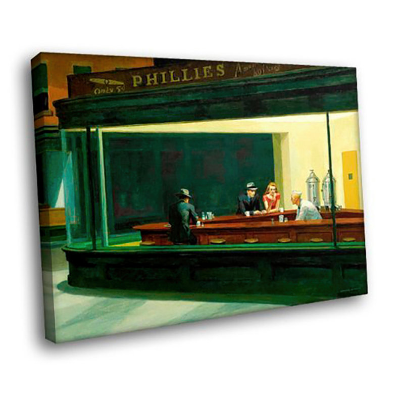 Miko «Nighthawks Phillies» par Edward Hopper, reproduction d'art sur toile