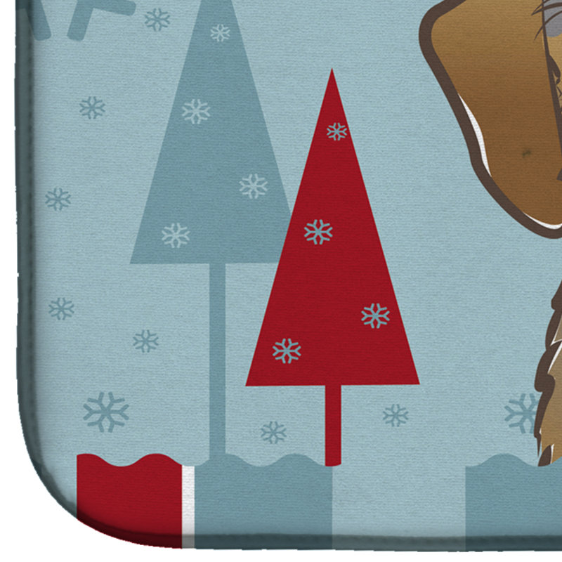 Tapis de séchage braque teckel winter fêtes