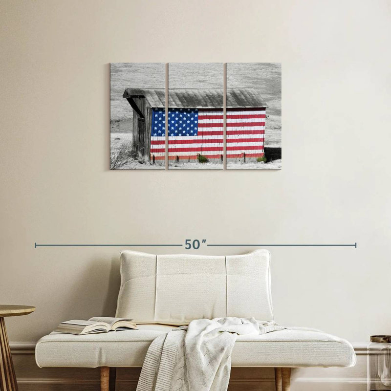 Drapeau américain Borges Barn, H 20 po x l 33 po