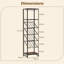 Floor Wine Bottle & Glass Rack Black,Brown