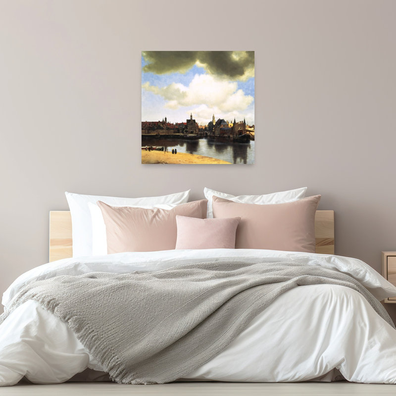 «View of Delft, C.1660-61», reproduction d'art classique rétro classique, 32" H x 32" W