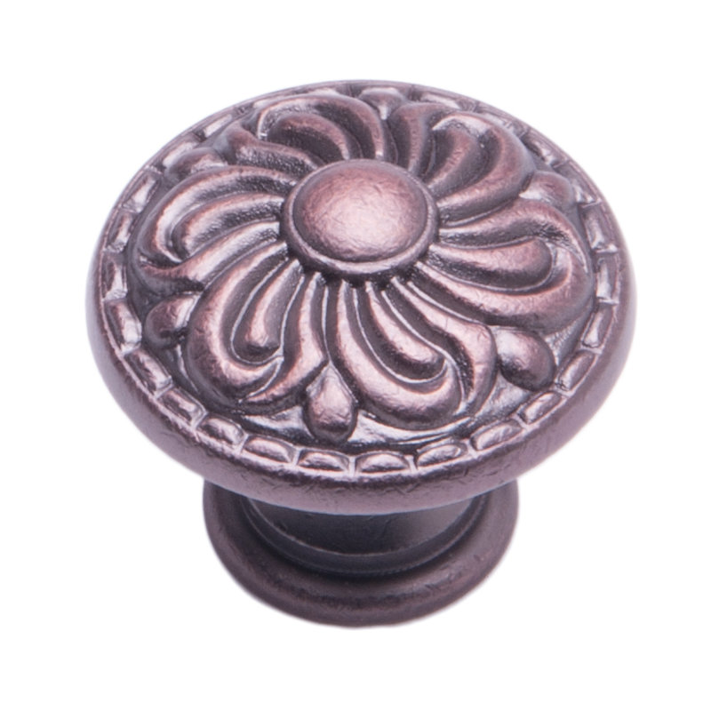 CK Series 1 3/8" Diameter Mushroom Knob, Distressed Copper