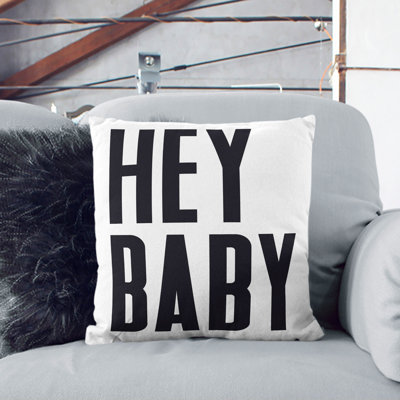 Hey Baby Square Throw Cushion