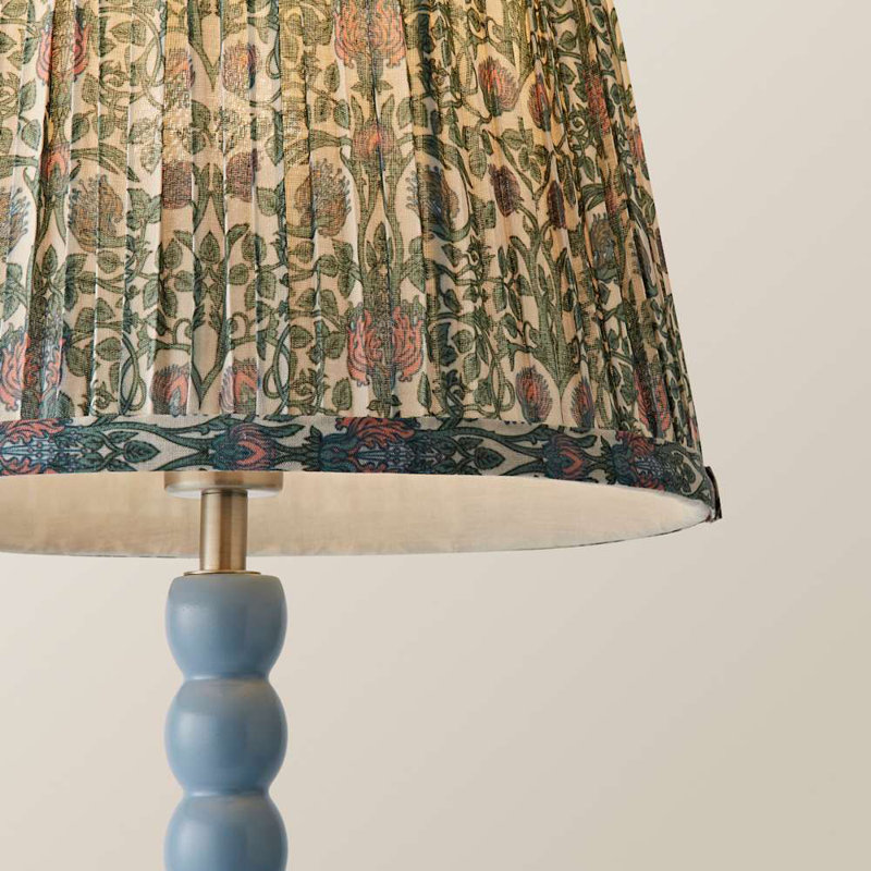 Sanon Wood Table Lamp, Blue