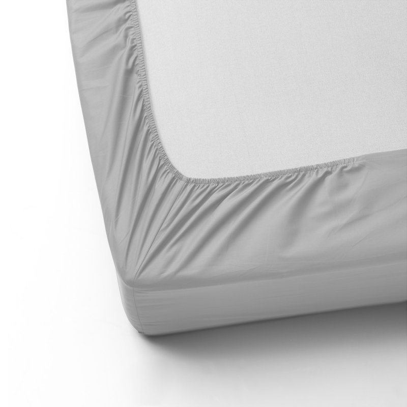 Violet Linen Luxe Luxury Cotton Sateen, Luxury Ultra Soft 300 Thread Count Sateen Cotton, Extra Soft and Comfortable, Silver, Twin 48-inch, Luxurious, Fitted sheet