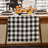 Morgan Check - 100% Pure Linen Table Runner-114726920-114726911