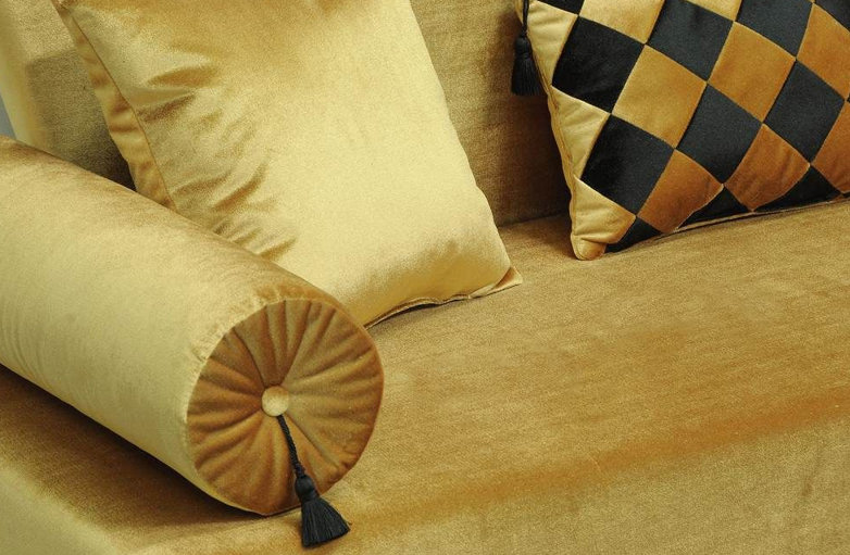 Artdeko 3 Seater Sofa, Gold