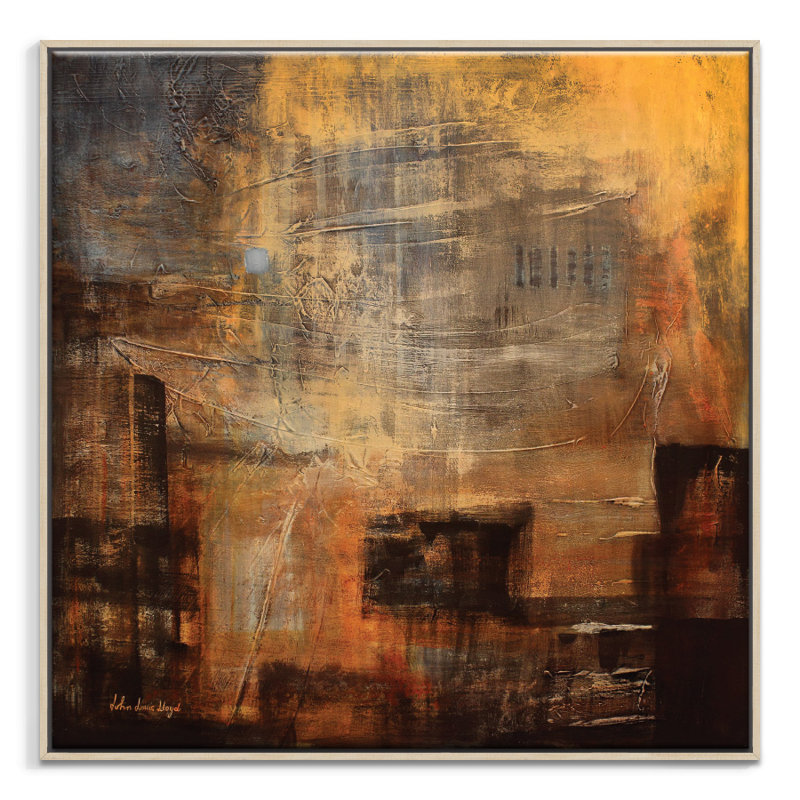 Cool Change by John Louis Lioyd - Painting on Canvas, Black Floater Frame, 102cm H x 102cm W