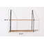 Tablettes flottantes modernes, tablette flottante avec supports en métal, rangement mural en bois rustique mural, présentoir décoratif suspendu pour trophée, cadres photo, objets de collection et bien plus encore