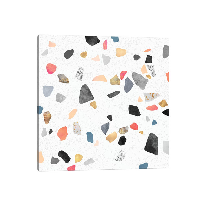 « Terrazzo Treasure » par Elisabeth Fredriksson-impression d’art graphique, Toile tendue, Pas de tapis