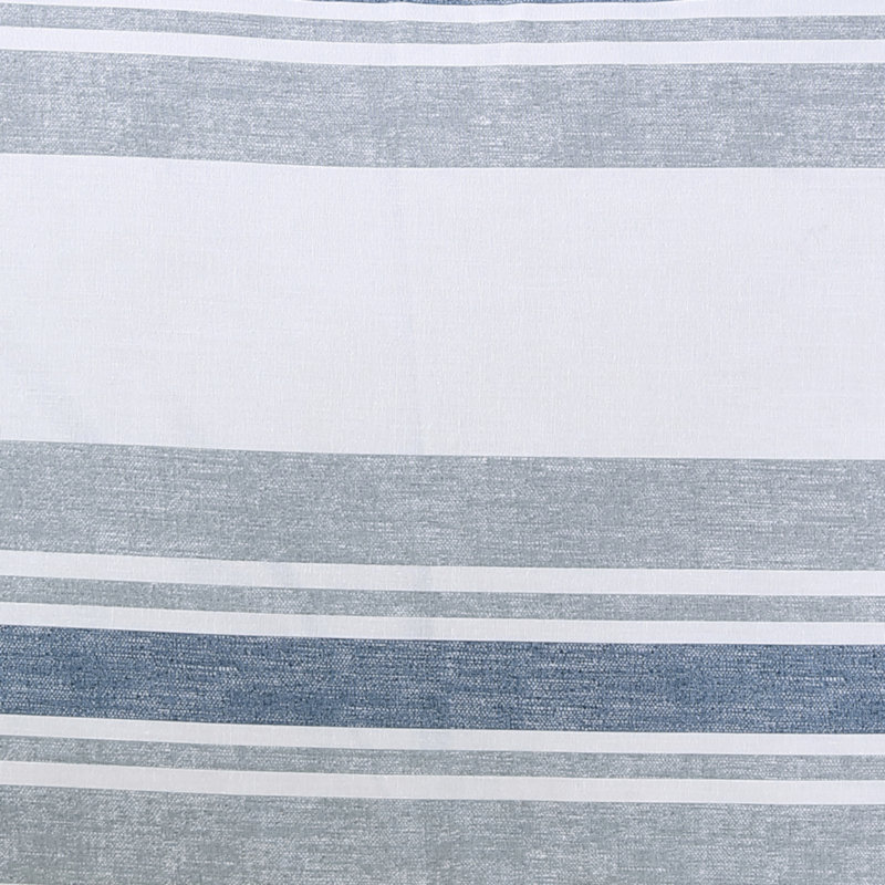 Twin Blue Cotton Reversible Comforter Set with Shams