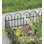 Bordure en fer forgé en fer forgé avec piquets de sol et finition bronze industriel