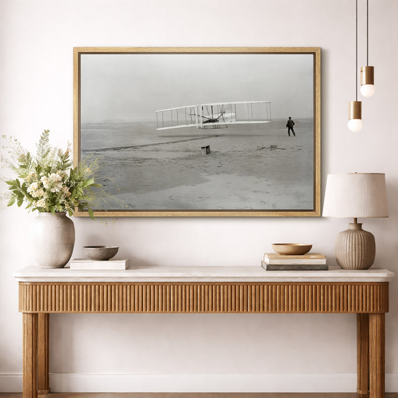Tôt, l'aviation, œuvres de Wright Brothers, photos de bureau rétro, impression sur toile, impression numérique sur toile encadrée.