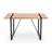 55" Rustic Industrial Dining Table For 4–6 People, Thick Engineered Wood Top With Black Metal Legs, Rectangular Kitchen & Living Room Table