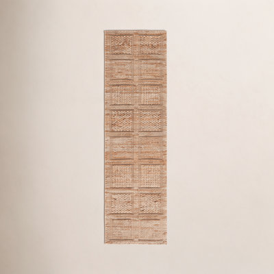 Hand-Woven Plaid Jute Rug