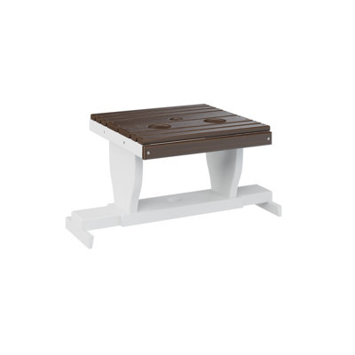 Berlin Gardens Regular Top With White Base Gliding Settee Table