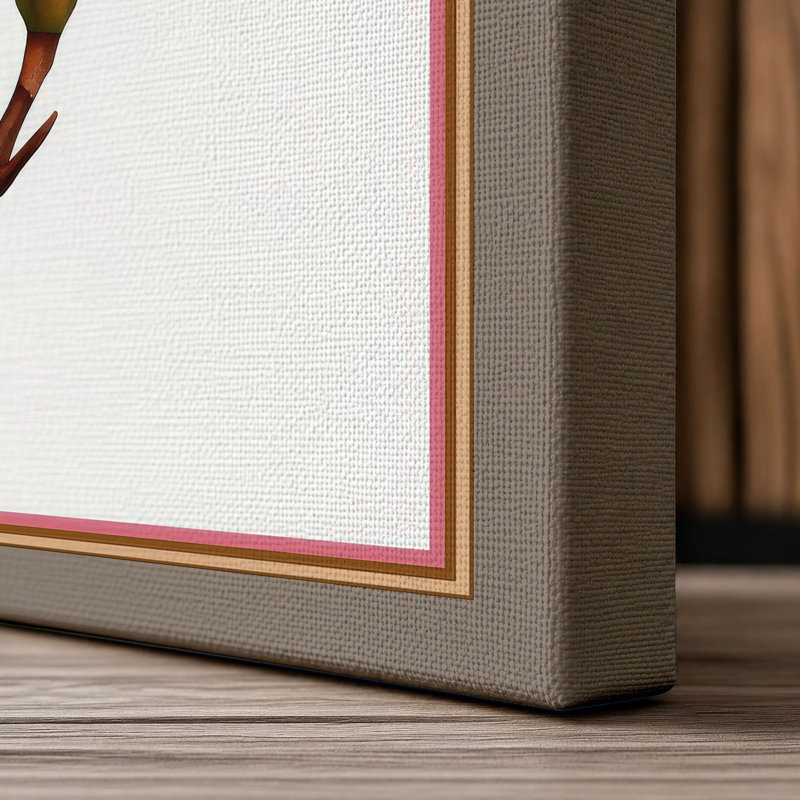 Magnolia Blossom Botanical - Wrapped Canvas, 18x12 - 45.7 x 30.5 cm, Taupe Border