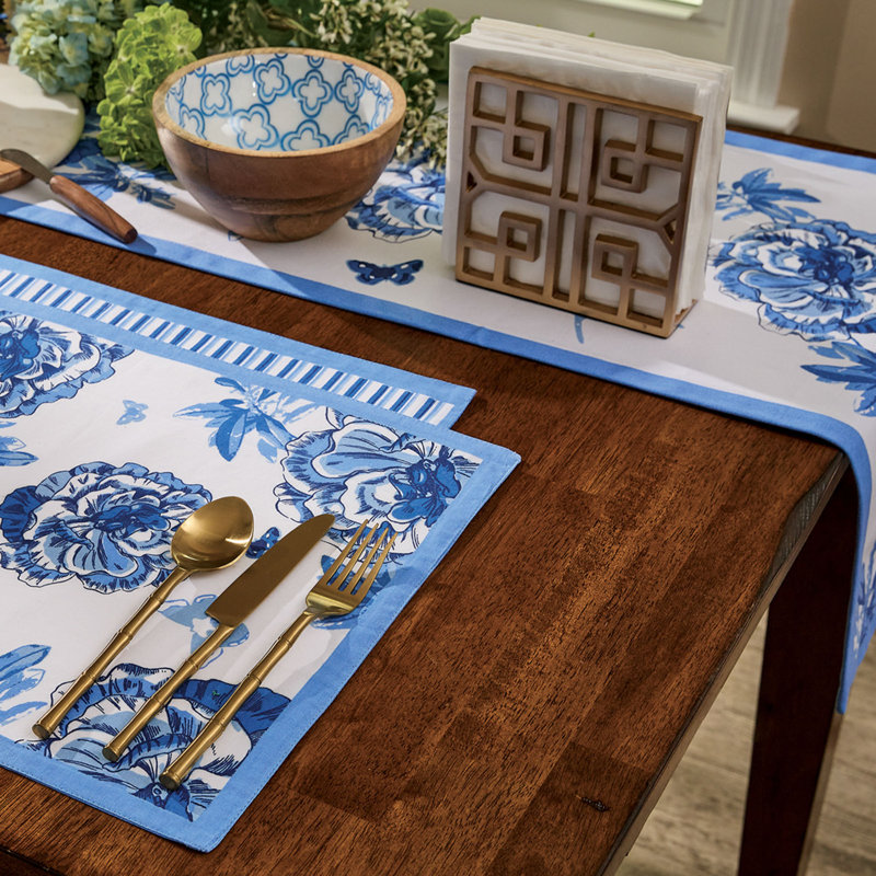 Chemin de table Patricia Heaton Home, Bleu