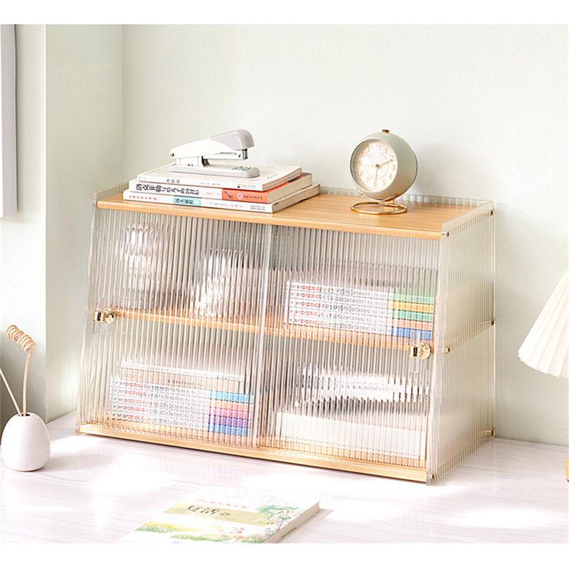 Rangement de bureau en bois manufacturé, Jaune