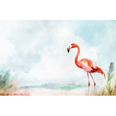 Abstract Flamingo Canvas Print