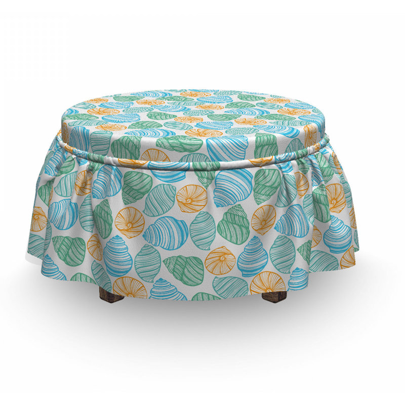 Housse pour repose-pieds de coquillage nautique simpliste
