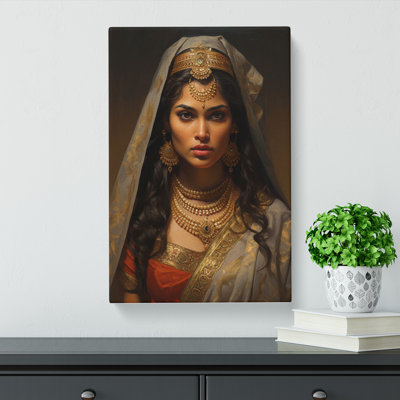 Indian Woman Baroque - No Frame Print