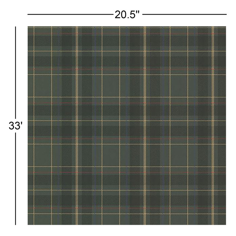 Rouleau de papier peint 33 pi x 20,5 po Candice, Vert foncé