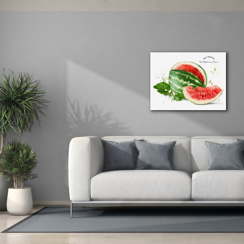 «Epic Graffiti» «Watermelon» par Kajenna, art mural sur toile, 34 po x 26 po, H 26 po x l 34 po