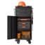 Armoire à outils roulante étroite 34,3 po - Rangement de garage peu encombrant avec porte verrouillable, 2 tiroirs et grande poignée - Organisateur en métal mince pour espaces restreints