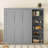 Murphy Bed Wall Bed with Shelves,Gray-866900085