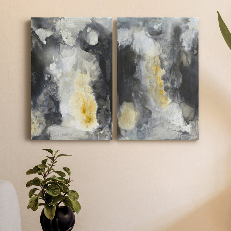 Iris Abstract I, toile tendue avec châssis de qualité supérieure - prête à être accrochée, H 27 po x l 32 po x P 1 po