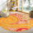 Opulent Nina Black Hand Tufted Wool Orange Transitional Floral Area Rug-16355980