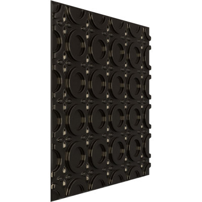 Panneau mural décoratif 3D EnduraWall abstrait l 19 5/8 po x H 19 5/8 po, gris anthracite métallique (couvre 2,67 pieds carrés)