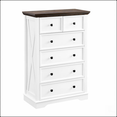 Commode 6 tiroirs, commode haute 6 tiroirs