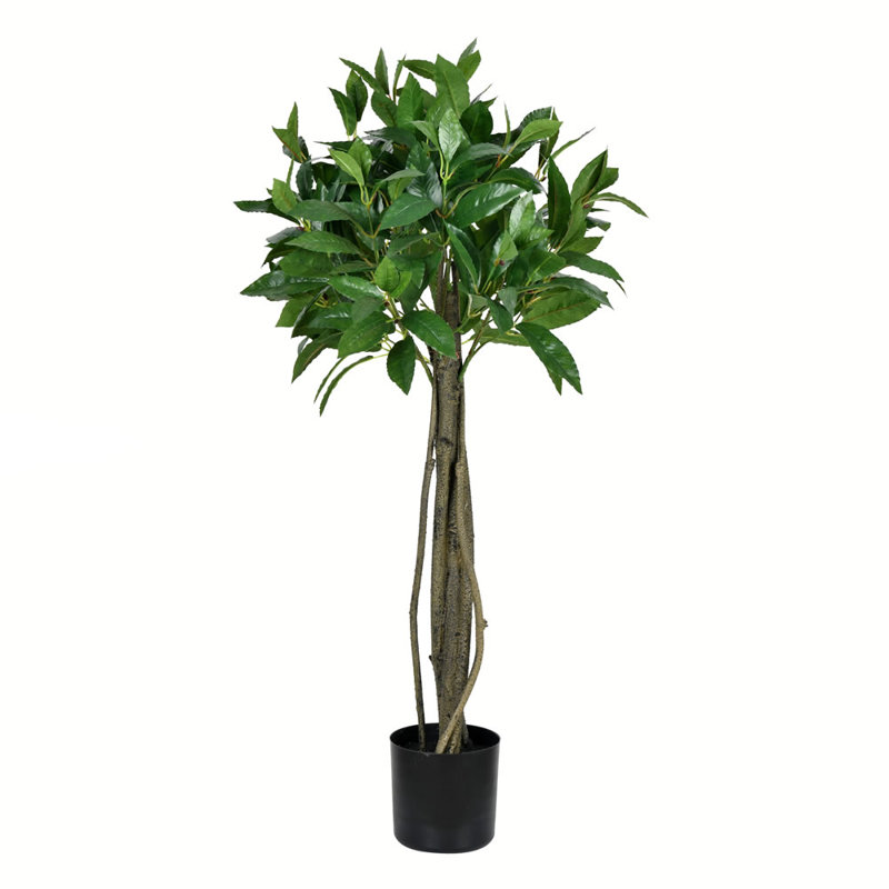 Artificial Potted Bay Leaf Tree, 36" H x 19" W x 19" D