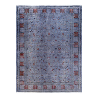Kiwan One-of-a-Kind 9' 1" X 12' 2" New Age Wool Area Rug Gray