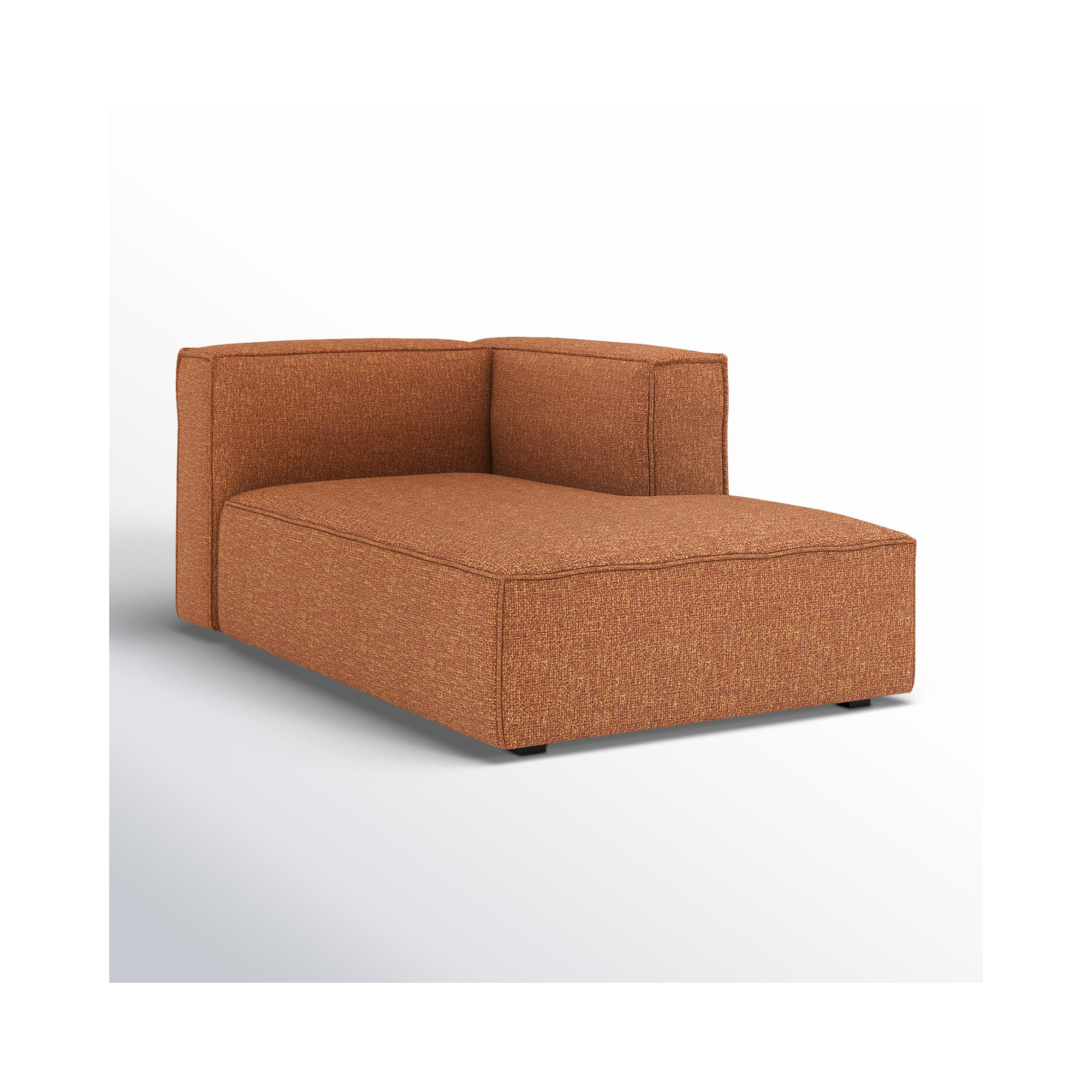 Shonnard Upholstered Chaise Lounge, Right Hand Facing, Taupe Performance Boucle