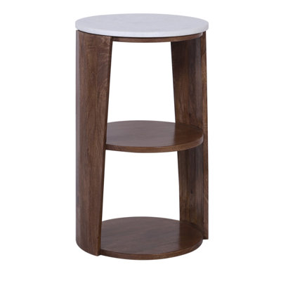 Three Tier Round Cylinder Side Table
