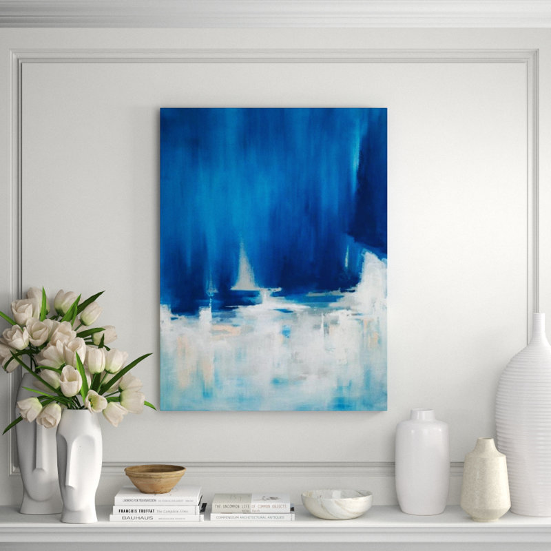 Blue Ending Print by Barclay Butera, 40" H x 30" W, Image Brush Gel