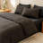 Solid Color Comforter Dark Color 3 PCs Bedding Set Deep Color Bed Comforter Set-115667183-115667186