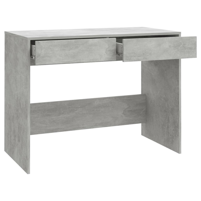 Desk with Drawers Computer Desk Home Office Study Table Engineered Wood, Concrete Gray