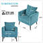Fauteuil d'appoint en tonneau avec pieds en bois massif Boucle Barrel | Fauteuil rembourré moelleux avec coussin de taille pour le salon et la chambre à coucher-2116922482