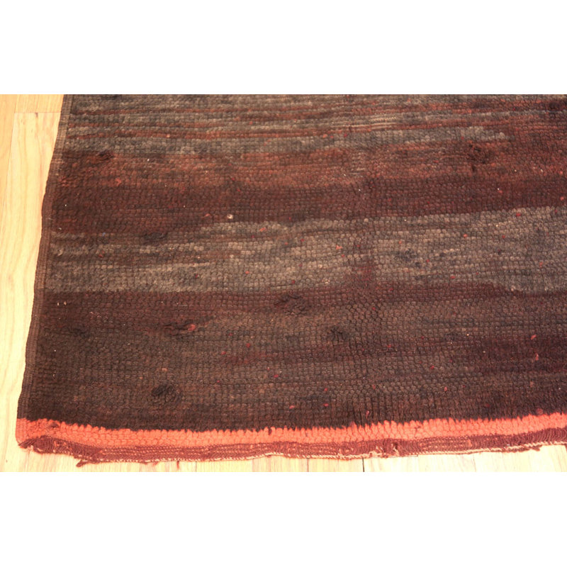 Nazmiyal Collection Vintage Chocolate Brown Moroccan Rug 3ft 7in X 5ft 9in