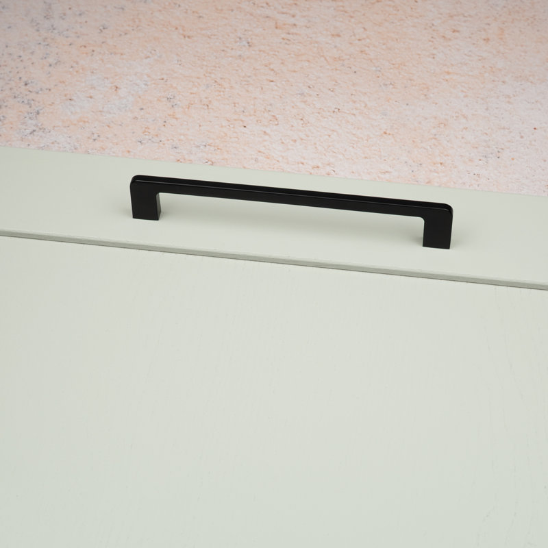 160mm Matt Black Curved D-Bar Handle