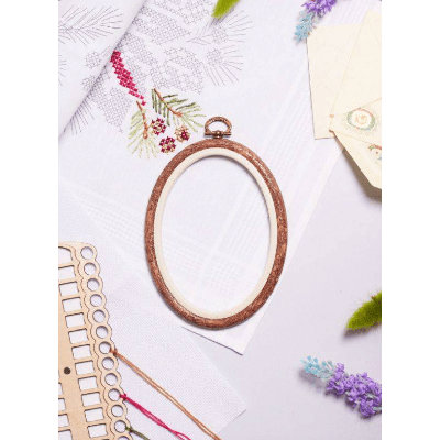 Oval Flexi Hoop Nurge 230-6 Woodgrain