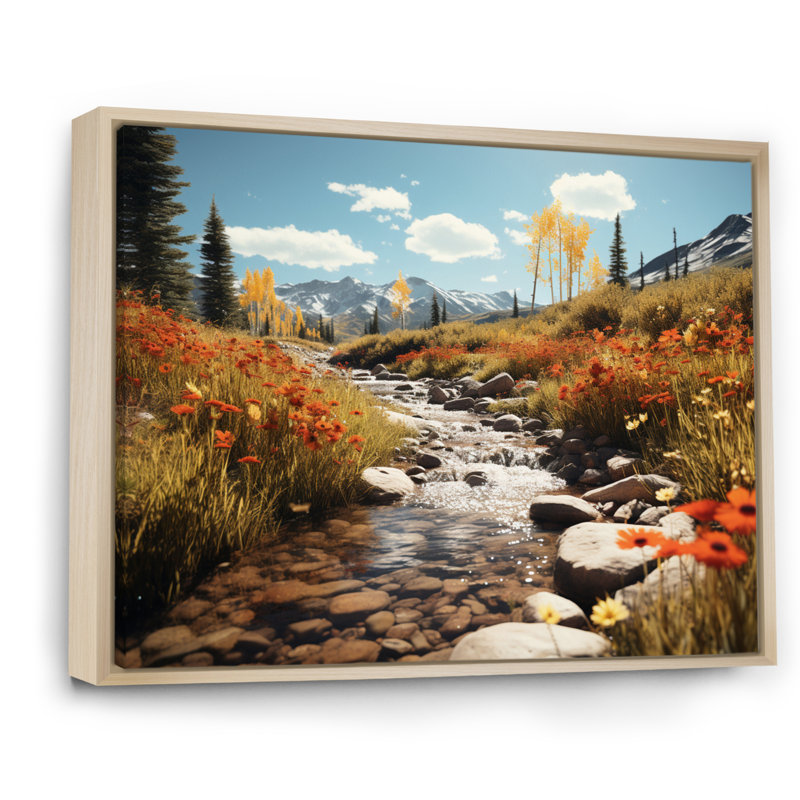 USA Aspen Colorado Landscape, reproduction d'art sur toile, H 16 po x l 32 po x P 1 po, Cadre naturel flottant