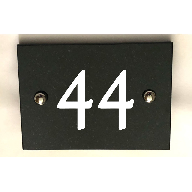 Brumby 10cm H Reflective Stone House Number, 44