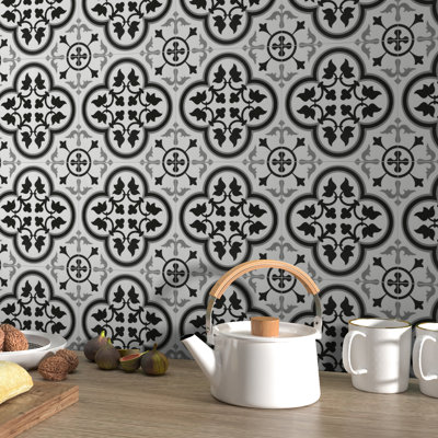 9'' x 9'' x 4mm SPC Peel & Stick Floor Tile Patterned Luxury Vinyl Flooring