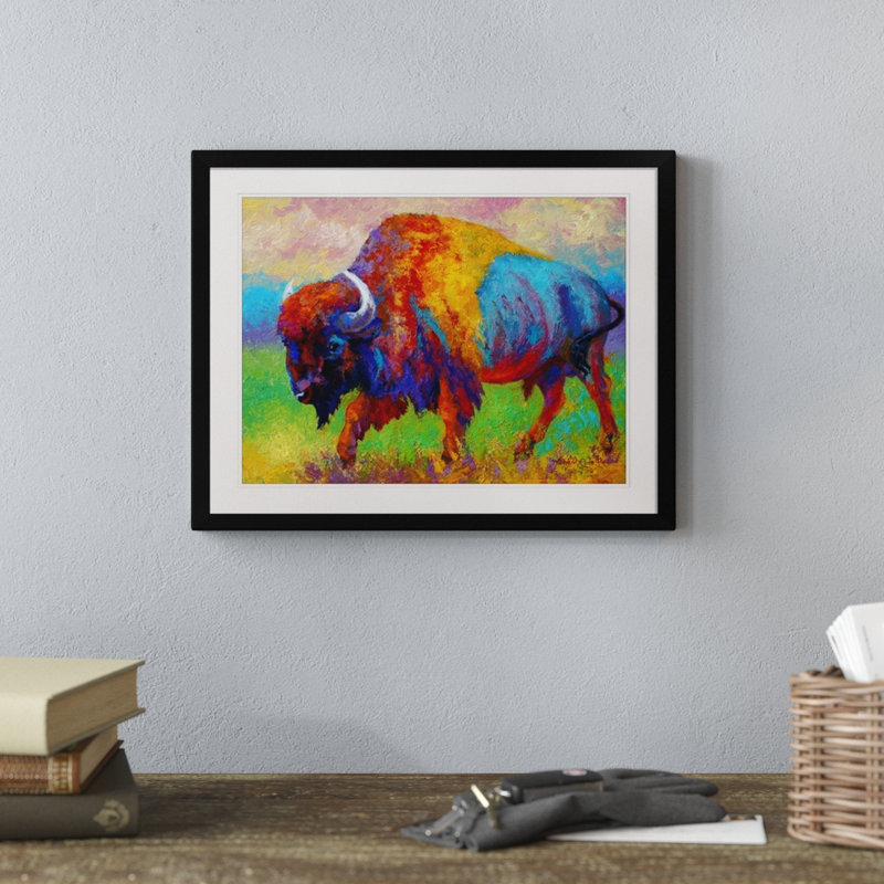 «Journey Inconnu Bison» par Marion Rose, reproduction d'art sur toile tendue, H 23 po x l 27 po x P 1 po